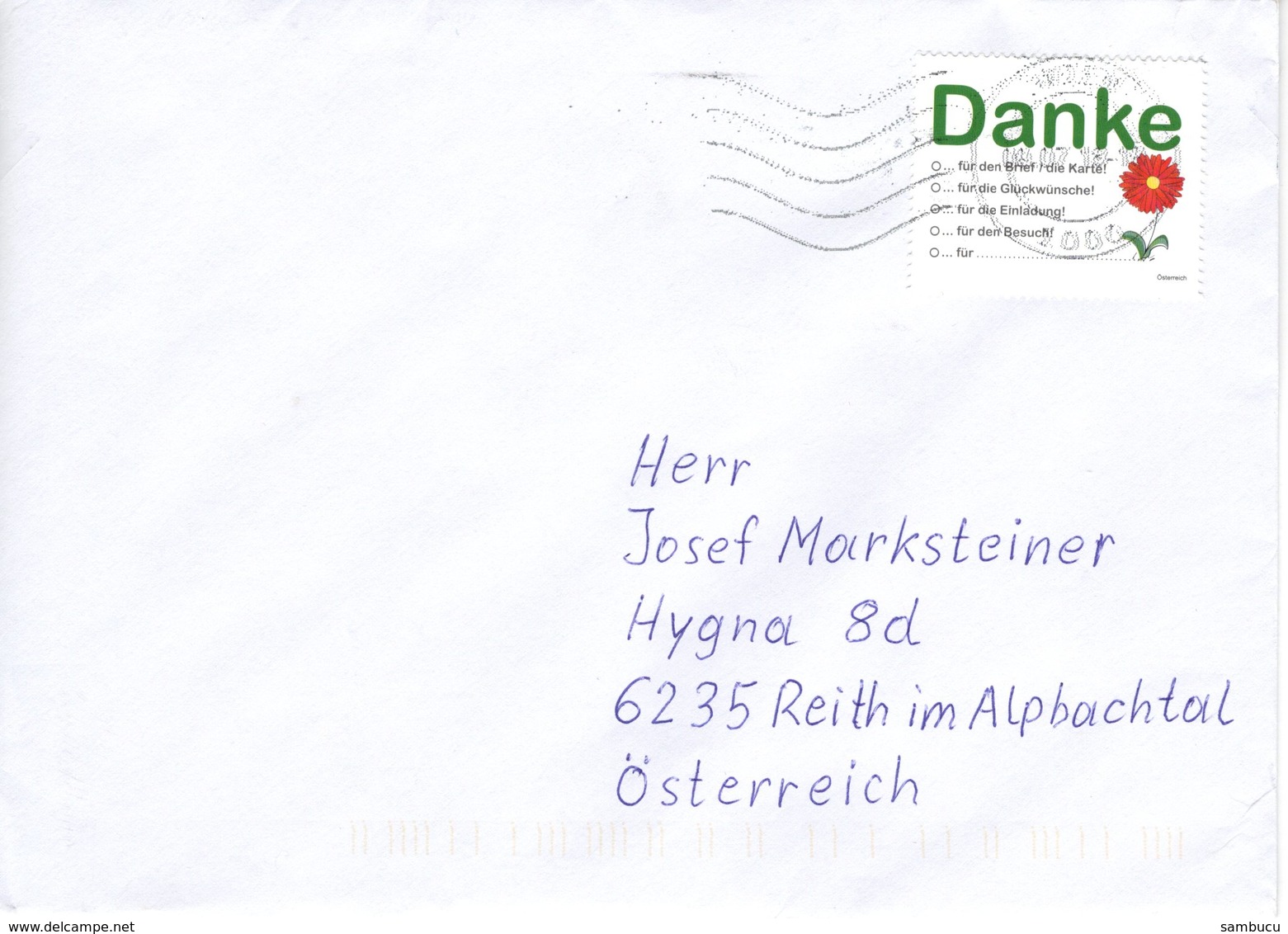 Brief Von 1000 Wien Mit Marke " Danke " 2018 - Briefe U. Dokumente