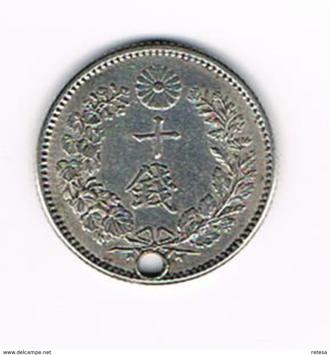 -&    JAPAN  10  SEN 1892 ( 25 ) ZILVER - Japon