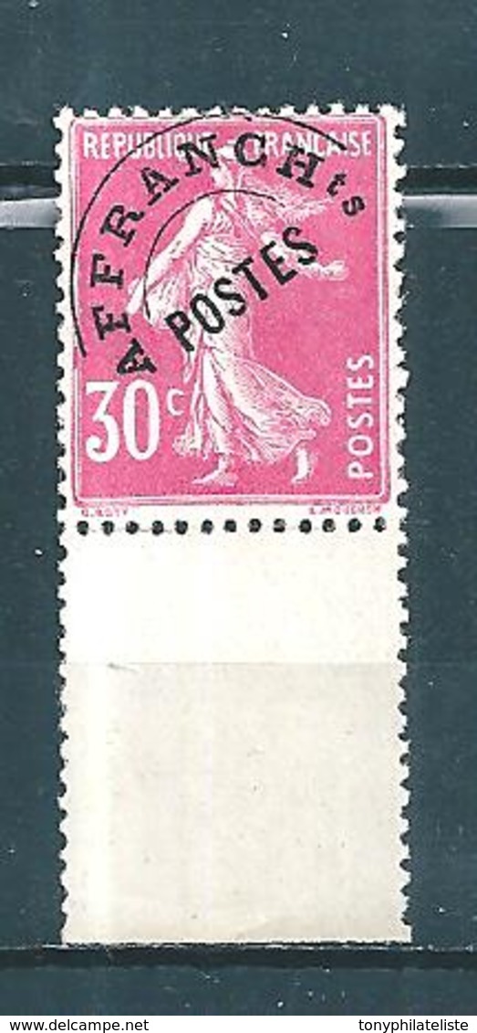 France  Préo  N°59 30ct Rose  Neuf ** Gomme Parfaite   Cote 80 €  Vendu A 15% - 1893-1947