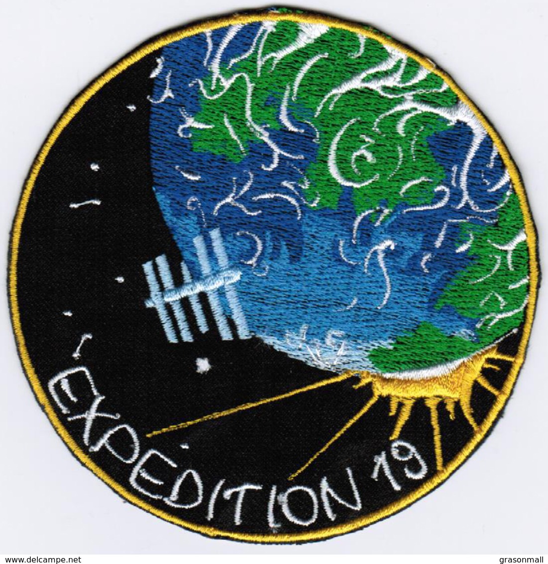 ISS Expedition 19 #NoWords International Space Station Iron On Embroidered Patch - Patches