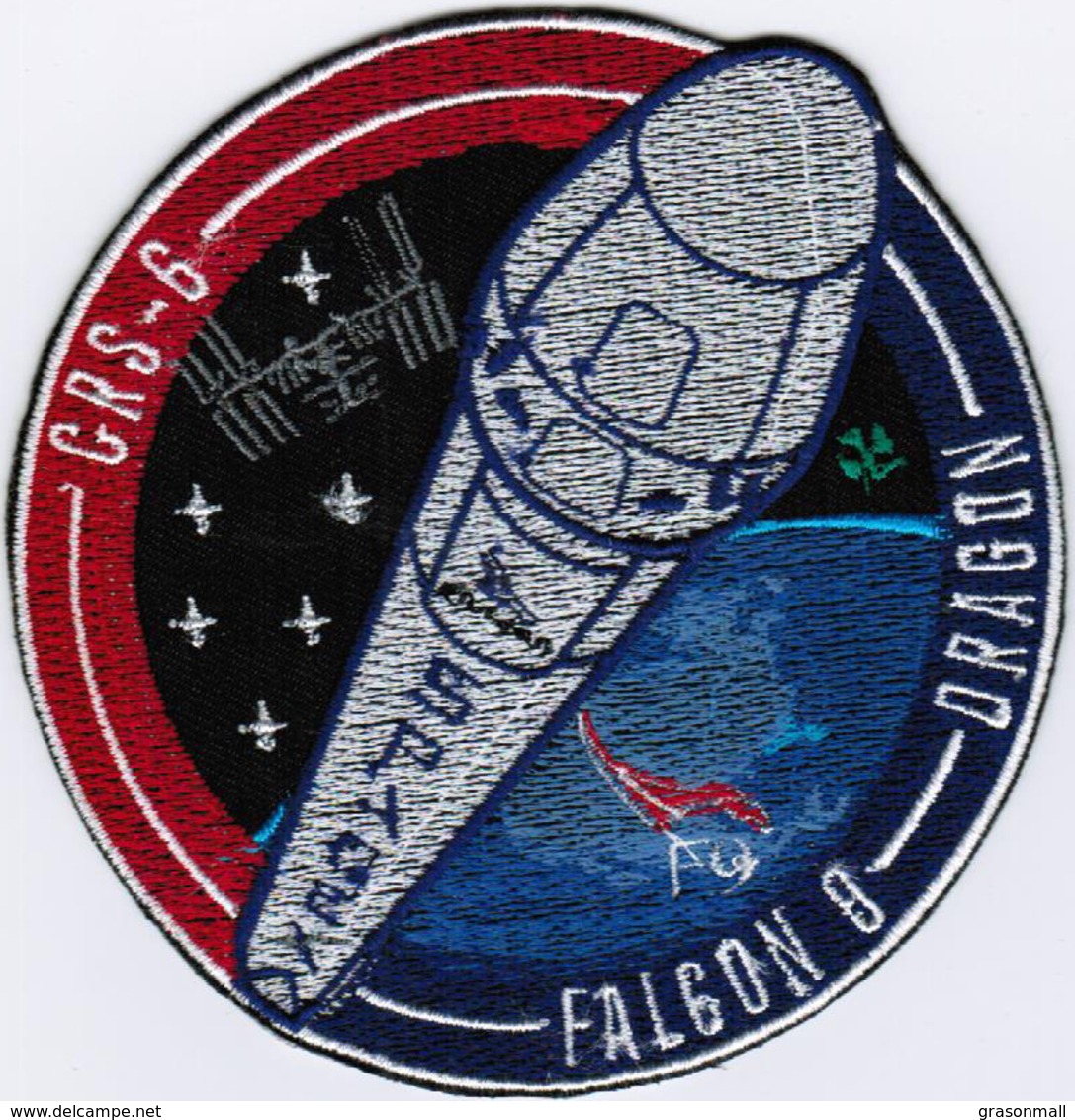 ISS Expedition 43 Dragon CRS-6 International Space Station Iron On Embroidered Patch - Patches