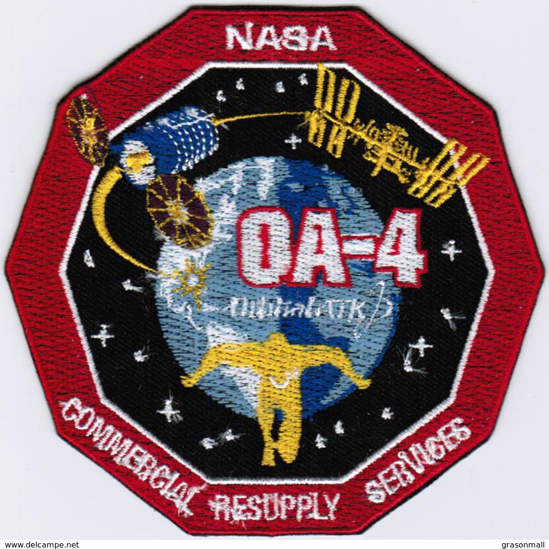 ISS Expedition 45 Cygnus OA-4 Nasa International Space Station Iron On Embroidered Patch - Patches