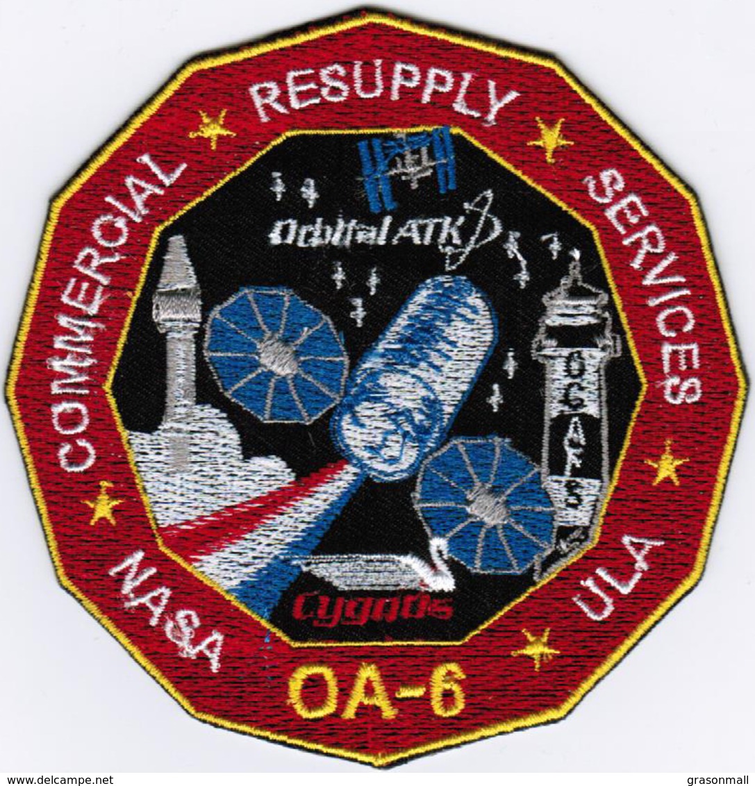 ISS Expedition 47 Cygnus OA-6 ATK International Space Station Iron On Embroidered Patch - Patches