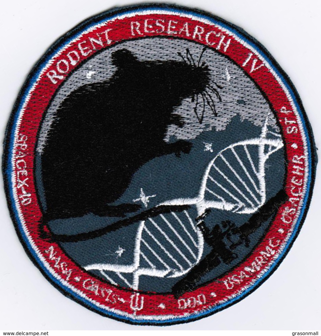 ISS Expedition 50 Dragon SPX-10 Rodent International Space Station Iron On Patch - Patches