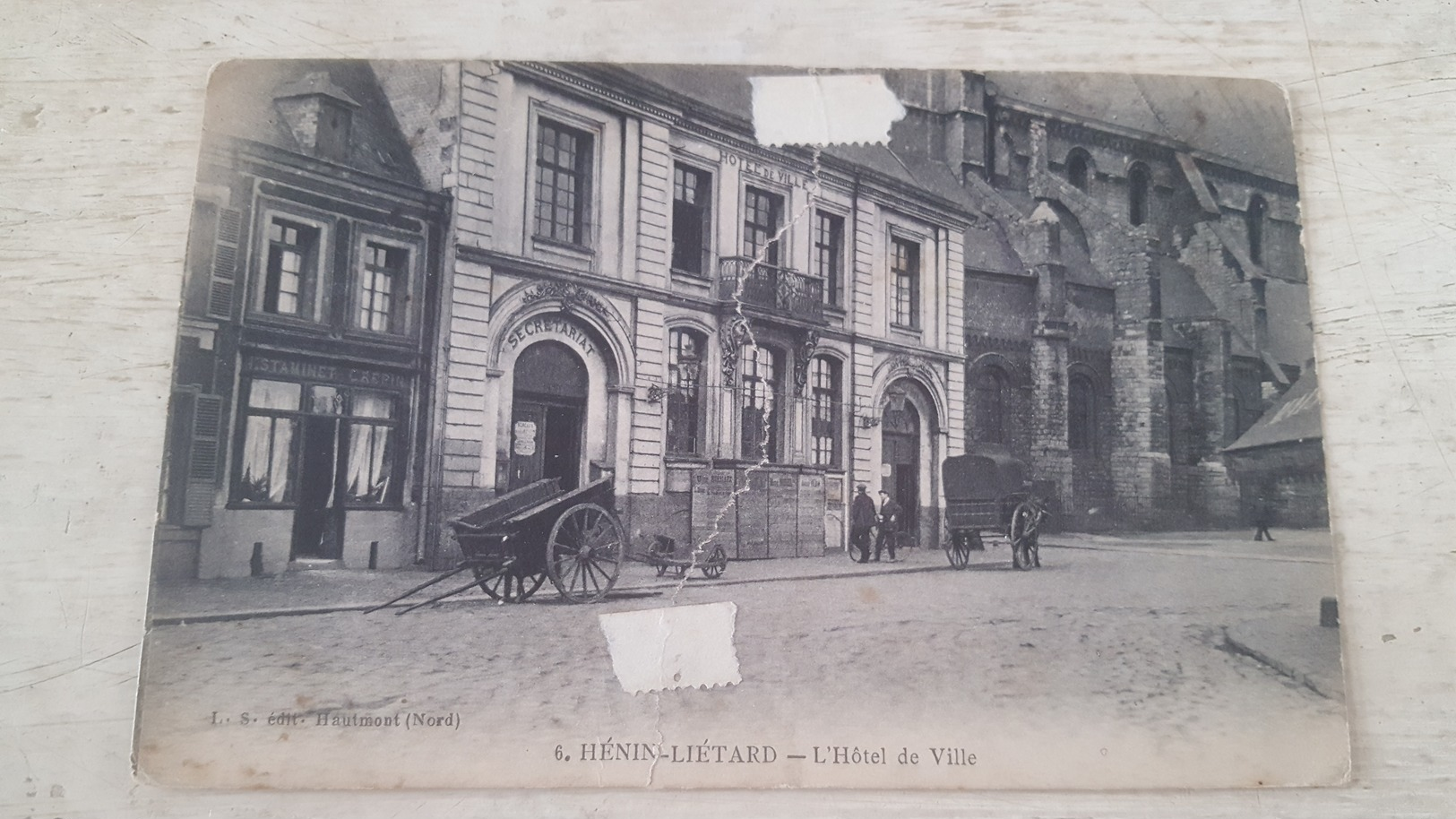 CPA RARE!! HENIN LIETARD- L'HOTEL DE VILLE- EDITION L.S - Henin-Beaumont