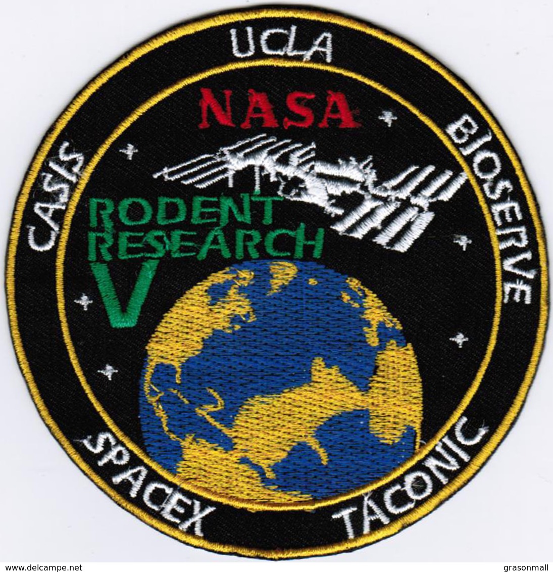 ISS Expedition 52 Dragon SPX-11 Rodent International Space Station Iron On Patch - Patches