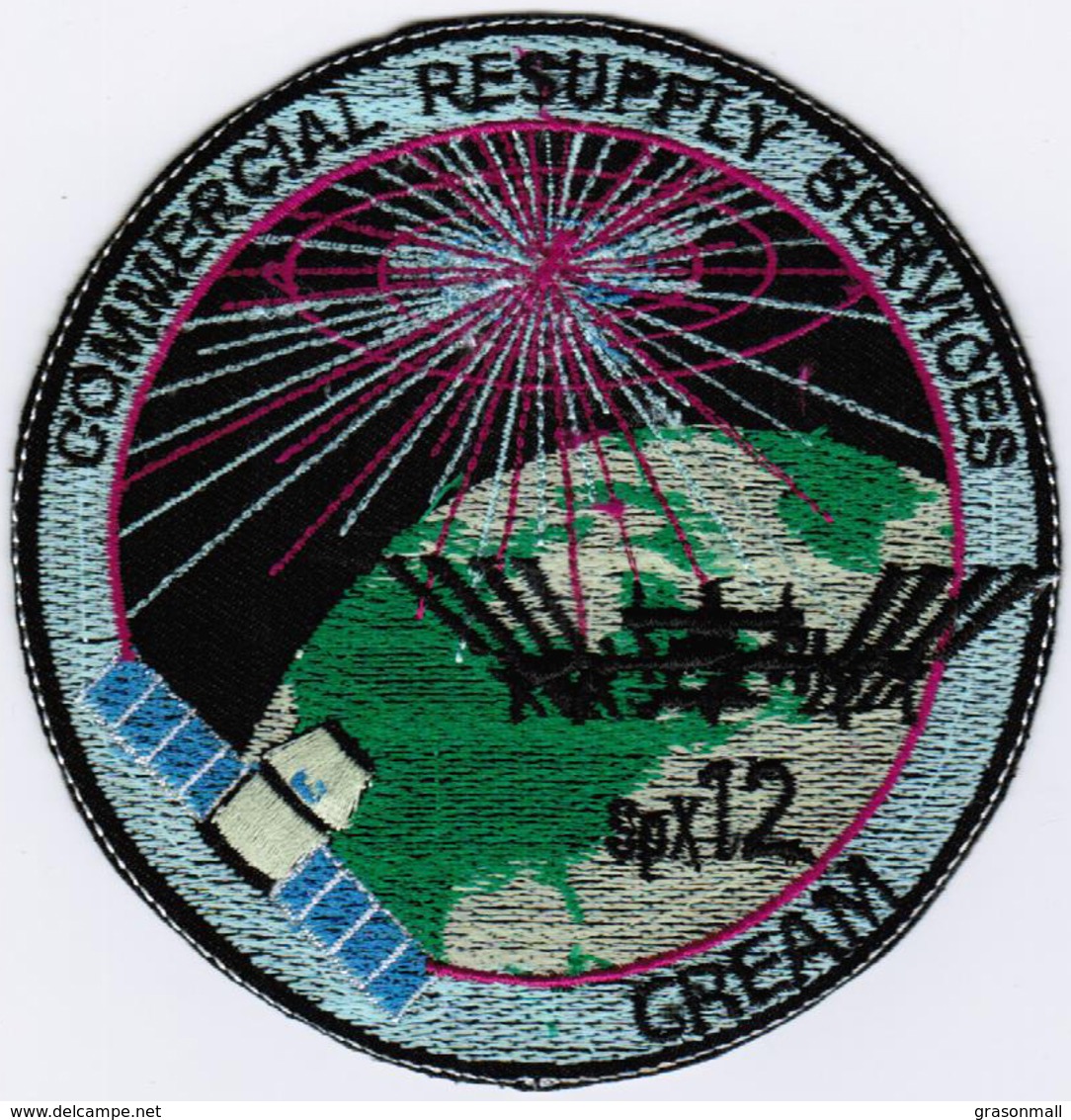 ISS Expedition 52 Dragon SPX-12 NASA International Space Station Badge Iron On Embroidered Patch - Patches