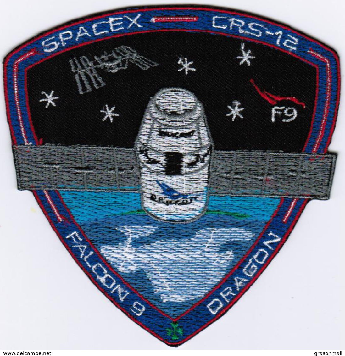 ISS Expedition 52 Dragon SPX-12 Spacex International Space Station Iron On Patch - Patches