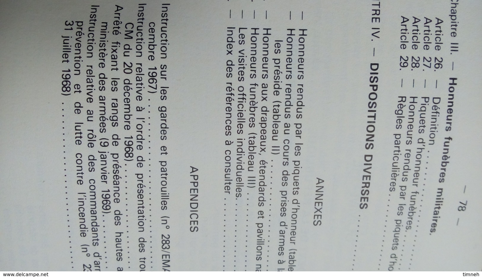 REGLEMENT DU SERVICE DE GARNISON - LAVAUZELLE 1976 - LIVRET Broché 77 Pages - MILITARIA - Décret 1975 Modifié 1977 - Documenten