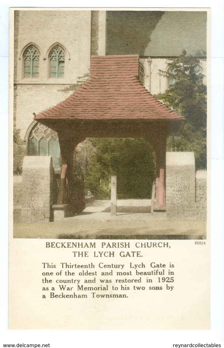 12x 1920's? London, Beckenham printed pcs, all unused.