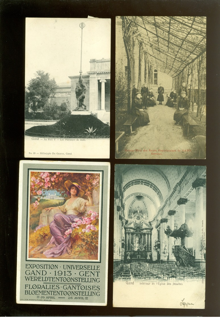 Beau lot de 60 cartes postales de Belgique  Gand      Mooi lot van 60 postkaarten van België  Gent - 60 scans