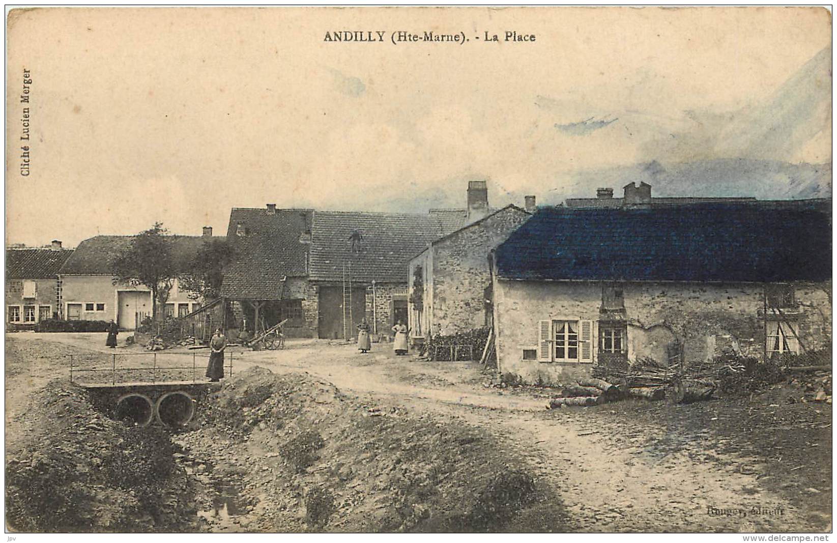 ANDILLY - La Place - Cachet Du 4e Régiment D'Artillerie  Territorial  à Pied - Autres & Non Classés