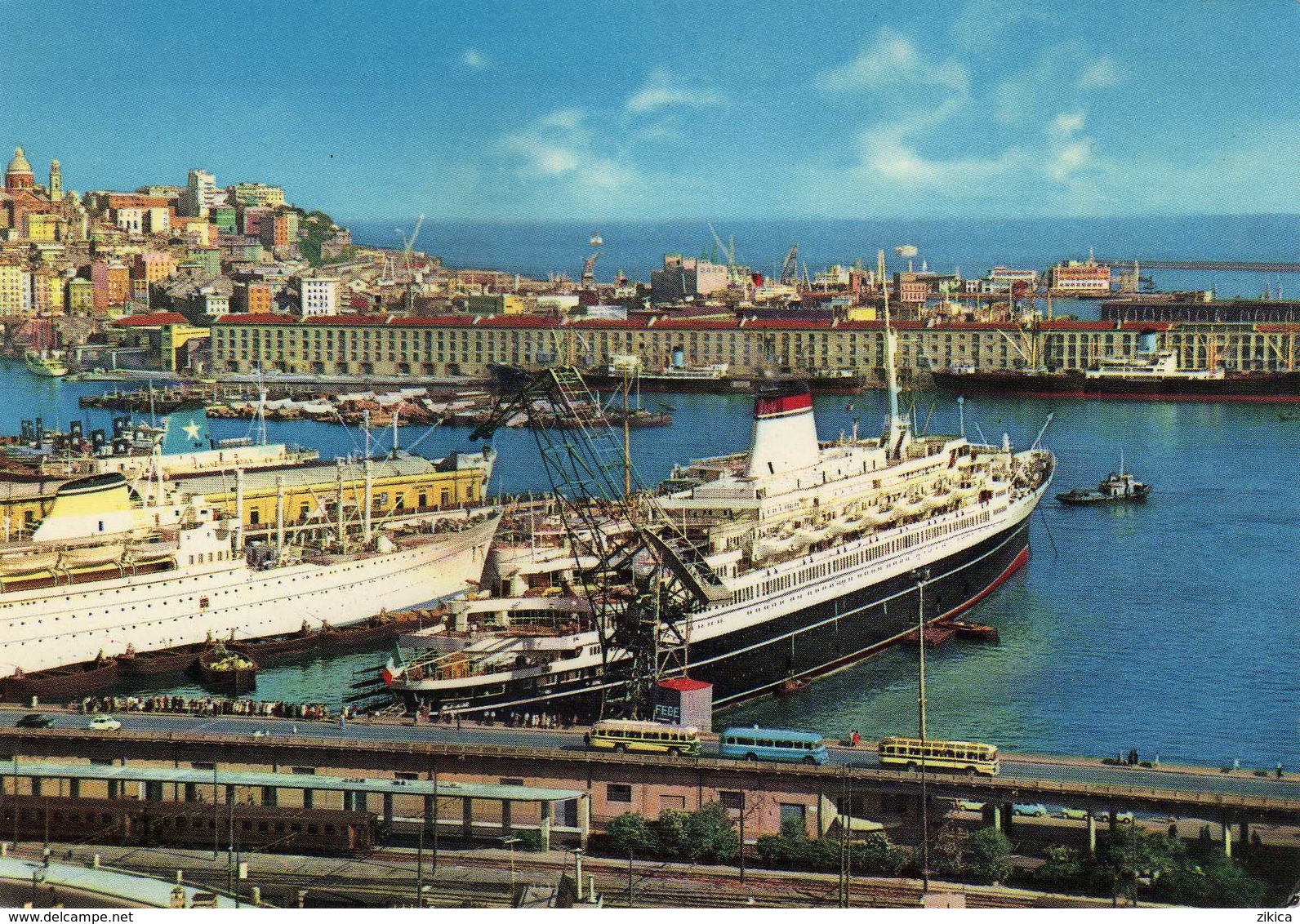 Italy > Liguria > Genova (Genoa) - Transatlantic Steamers In The Port.Ships - Genova (Genoa)