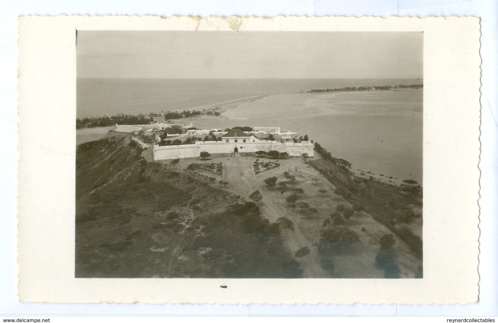 Angola, Luanda, San Miguel Fort. Real Photo Deckle Edged Pc, Unused. - Angola