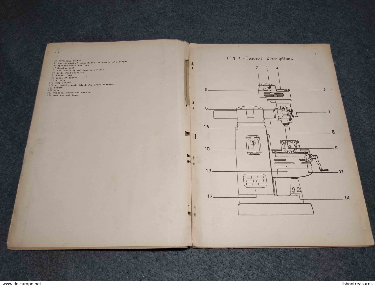 VERY RARE INDUMA VERTICAL TURRET MILLING MACHINE SERVICE MANUAL AND REPAIR PARTS - Supplies And Equipment