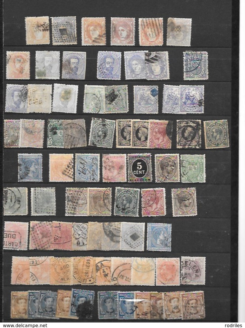 España. Conjun To De 73 Sellos Usados Diferentes Reinados - Used Stamps