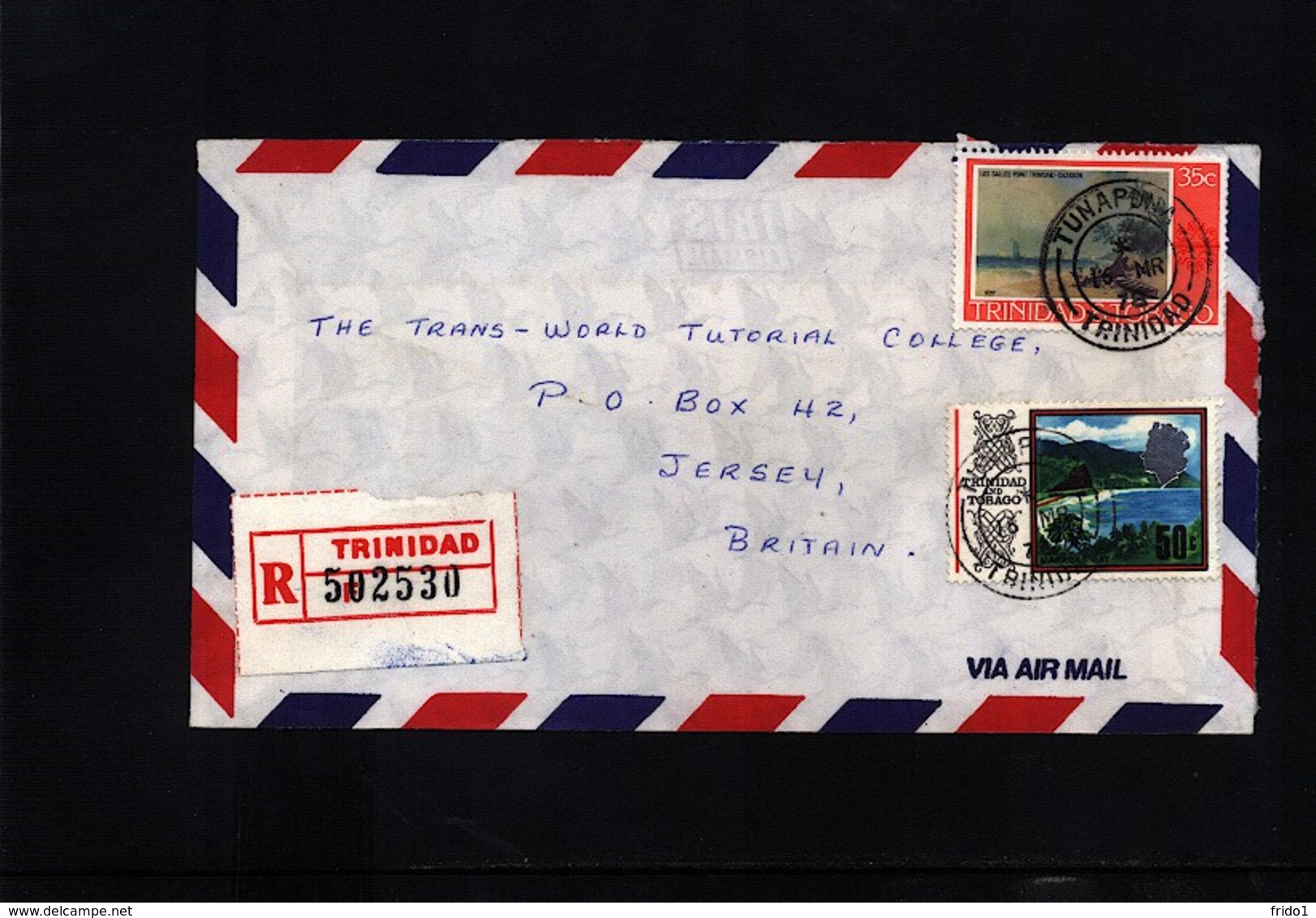 Trinidad&Tobago 1978 Interesting Airmail Registered Letter - Trinidad & Tobago (1962-...)