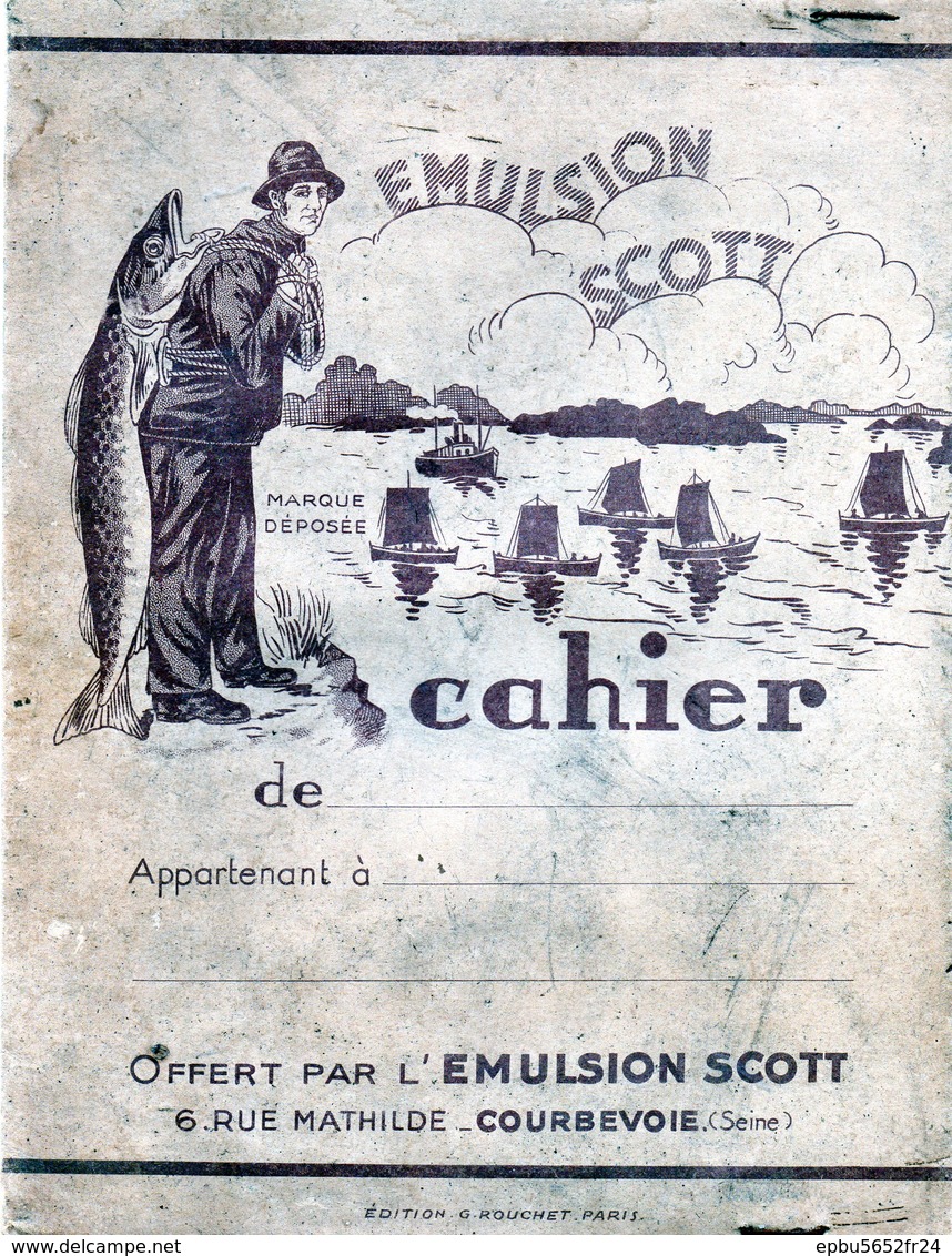 Protège-cahier  Emulsion SCOTT   Médicament  Huile De Foie De Morue - Protège-cahiers