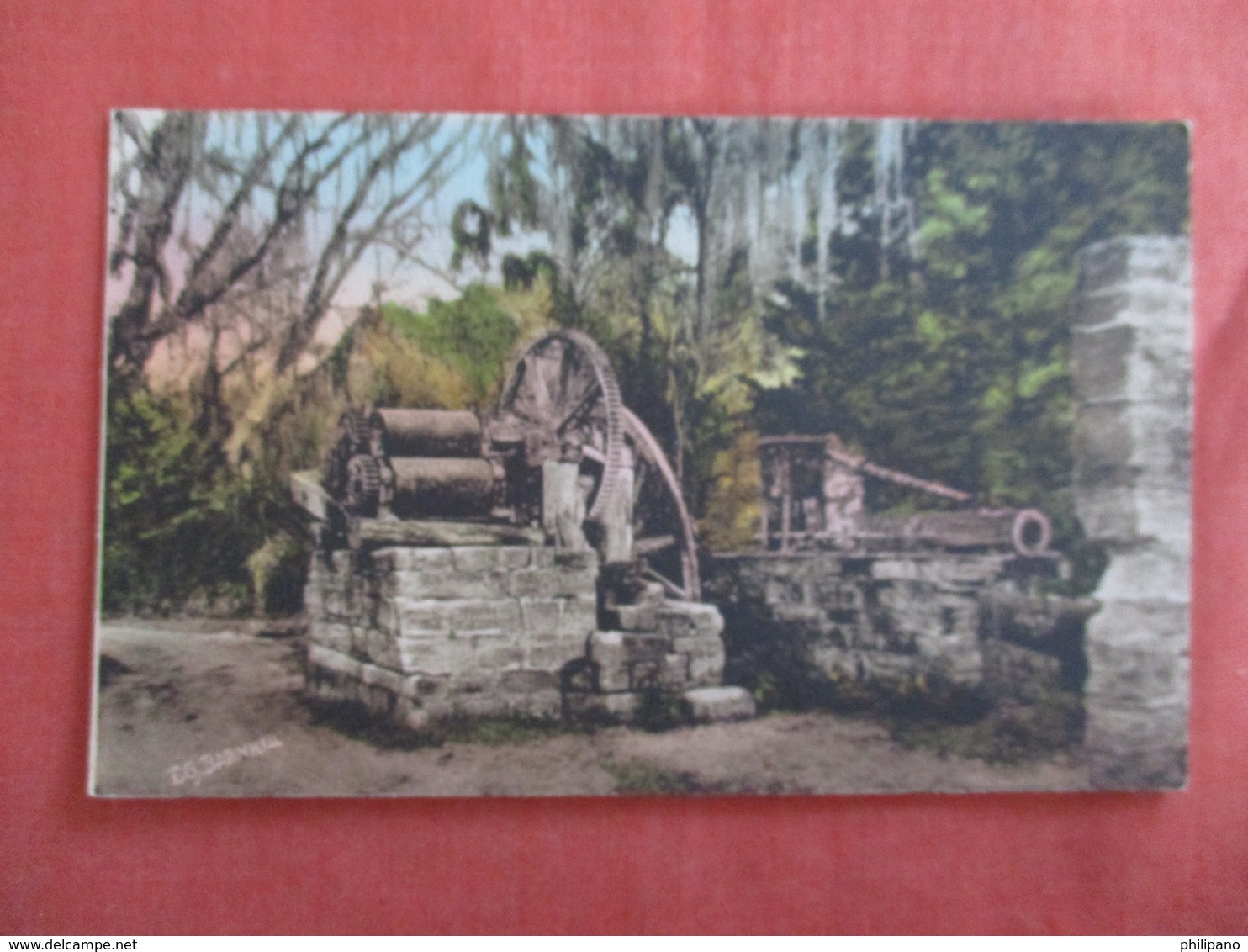 Hand Colored ---Old Spanish Sugar Mill --Barnhill Studio - Florida > Ref 3011 - Autres & Non Classés