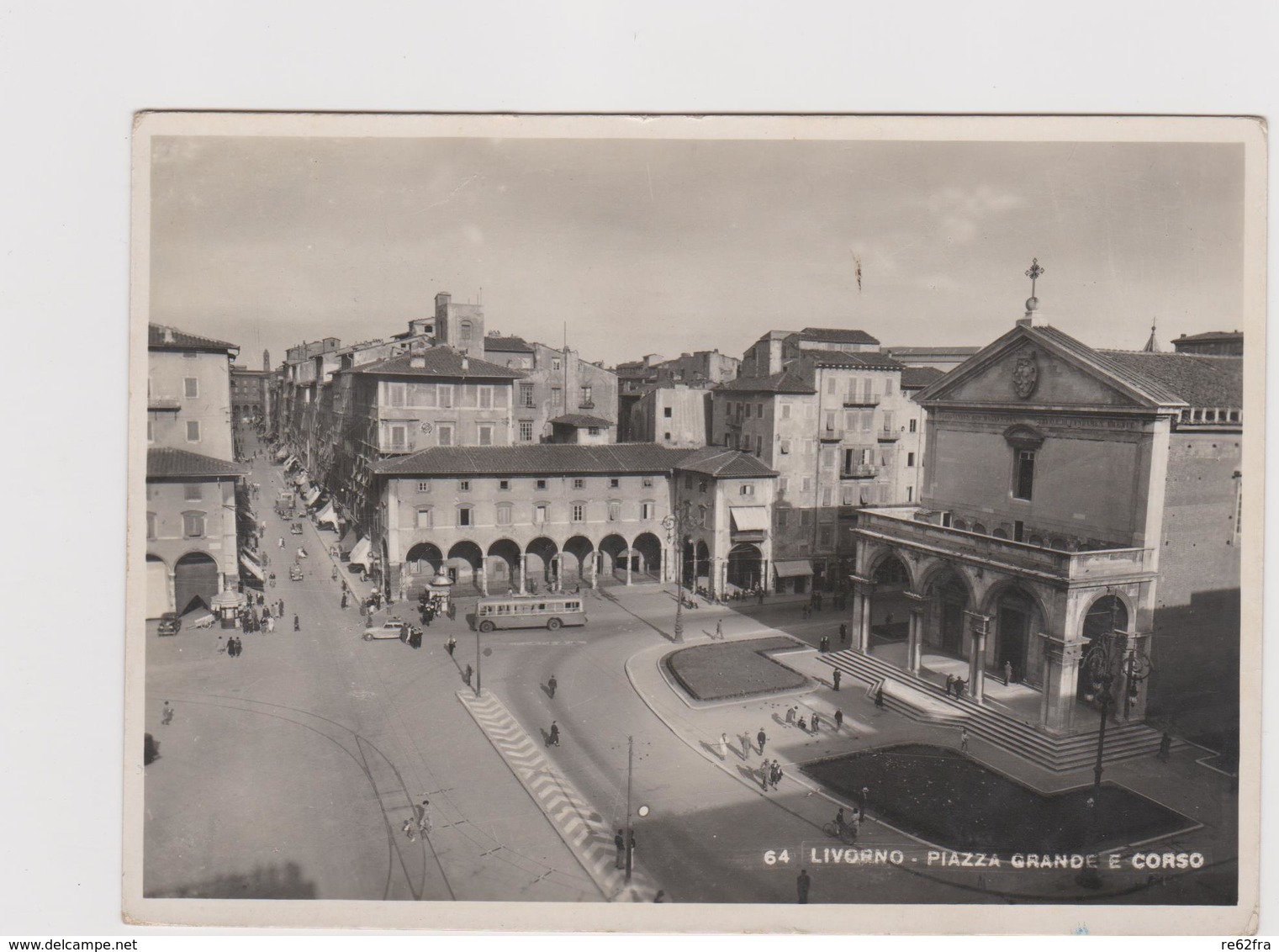 Livorno, Piazza Grande E Corso - F.G. - Anni '1940 - Livorno