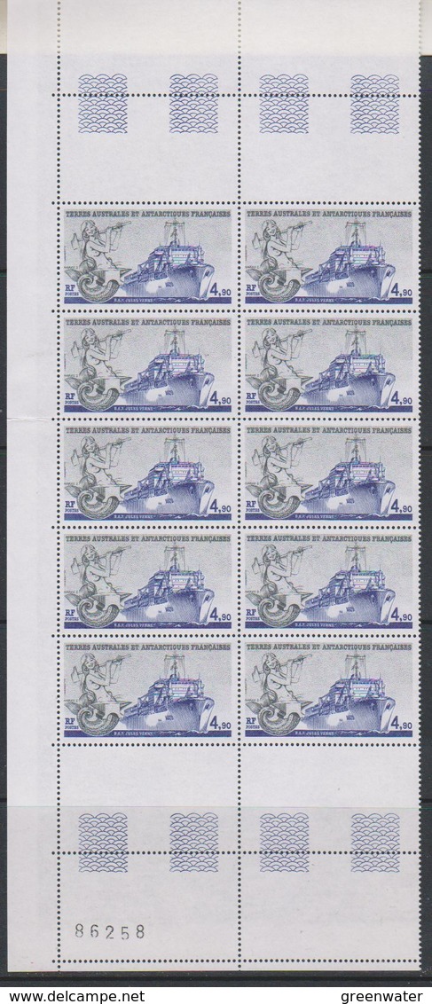 TAAF 1988 Polarschiff "Jules Verne" 1v Bl Of 10  ** Mnh (39649) - Blokken & Velletjes