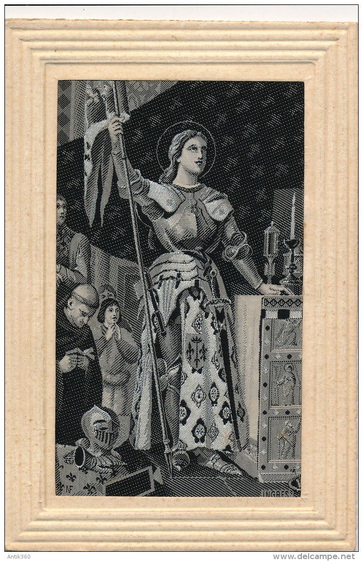 CPA Célébrités Carte Tissées Jeanne D'Arc Par Ingres - Historische Persönlichkeiten