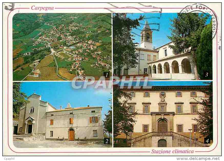 CPM Carpegna Veduta Aerea Chiesa Di San Leo Chiesa Parrocchiale Di San Giovanni Batista - Urbino