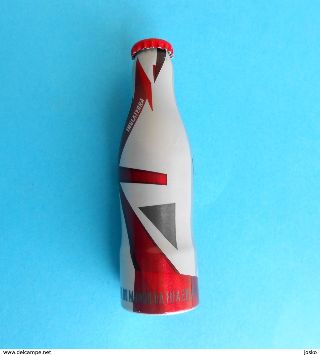 COCA-COLA ... FIFA WORLD CUP BRAZIL 2014 ... ENGLAND TEAM ... Aluminium Mini Bottle - Bottiglie