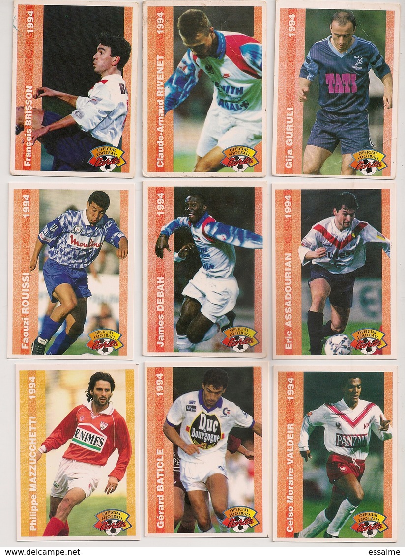 9 Cartes Panini Football 1994 Cards Official. Mazzucchetti Baticle Valdeir Rouissi Debah Assadourian Brisson Rivenet - Other & Unclassified