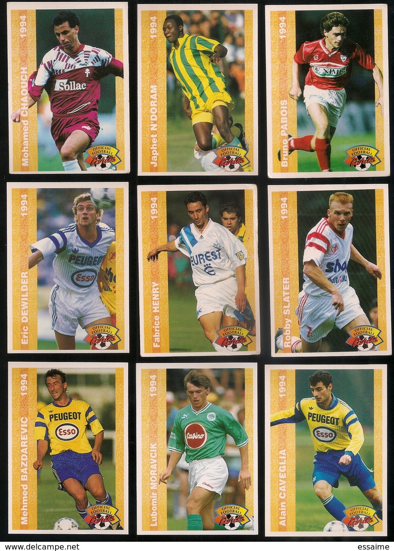 9 Cartes Panini Football 1994 Cards Official. Bazdarevic Moravcik Caveglia Dewilder Henry Slater Chaouch N'doram  Pabois - Other & Unclassified