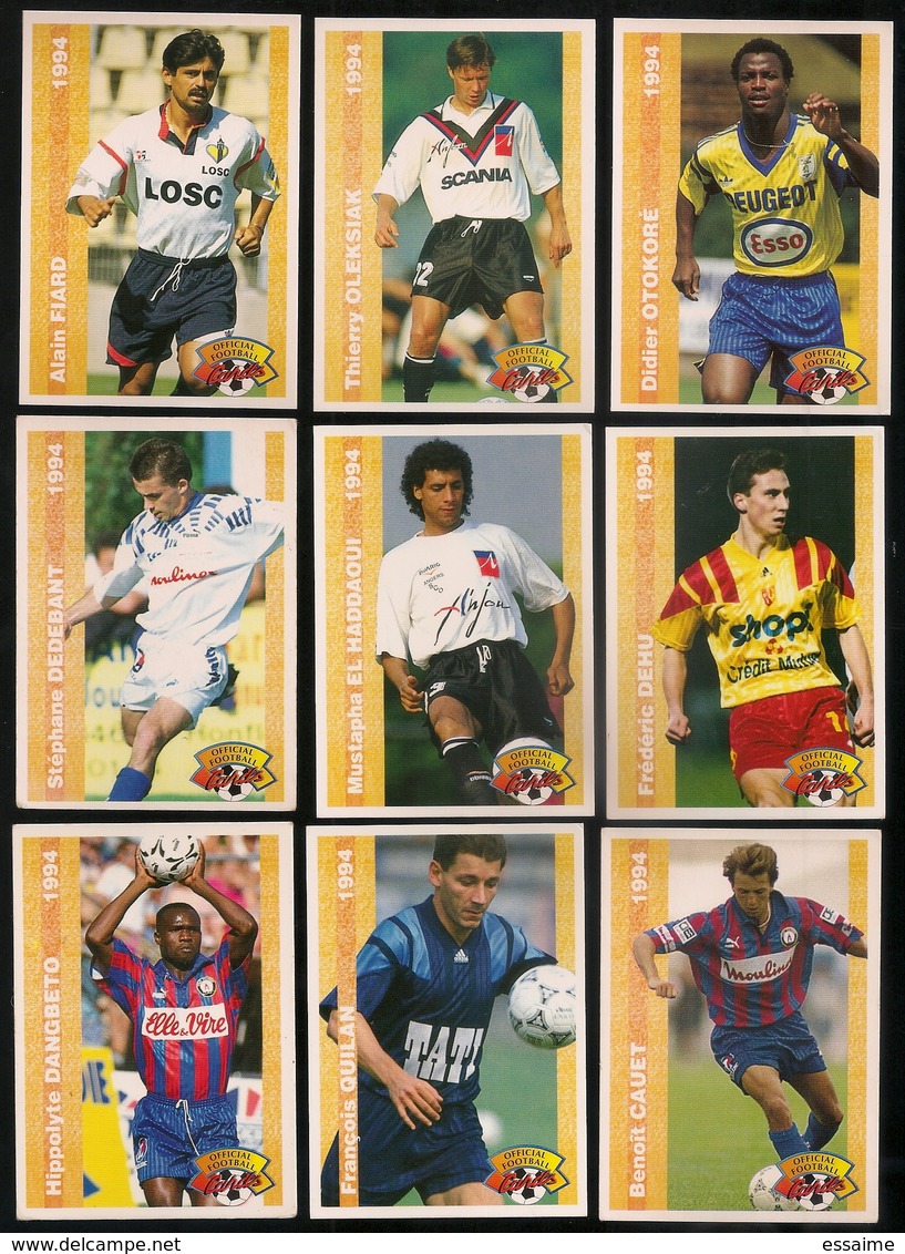 9 Cartes Panini Football 1994 Cards Official. Dangbeto Quilan Cauet  Dedebant El Haddaoui Dehu  Fiard  Oleksiak Otokoré - Other & Unclassified