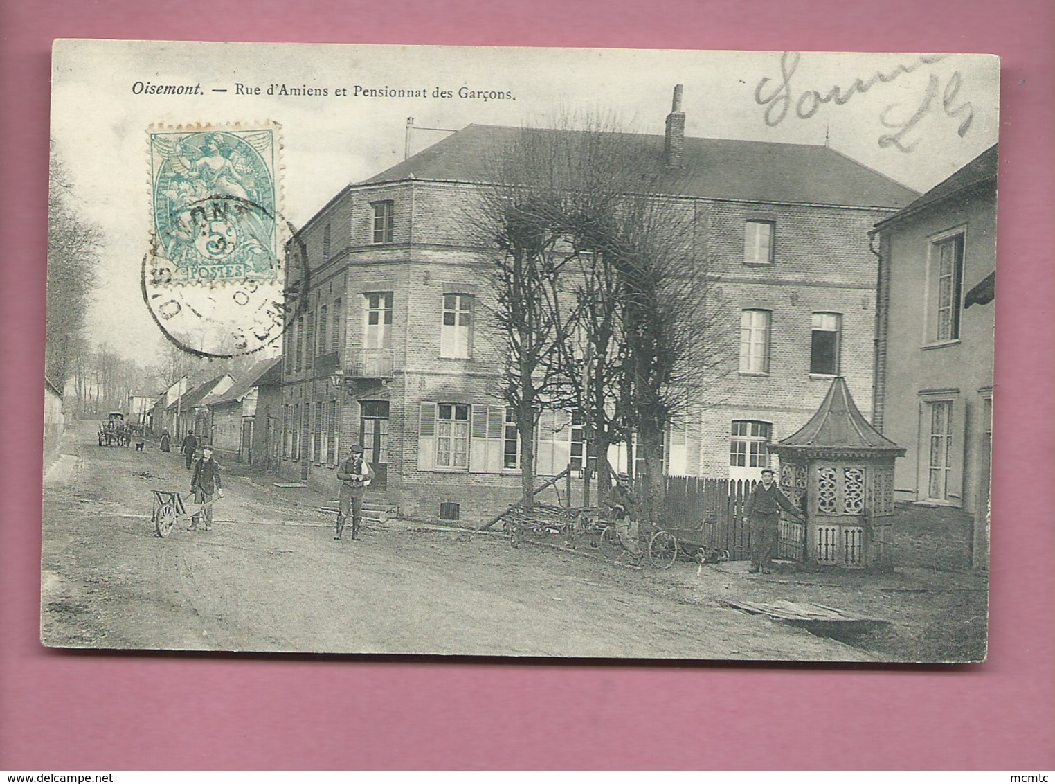 CPA  - Oisemont  - Rue D'Amiens Et Pensionnat Des Garçons - Oisemont