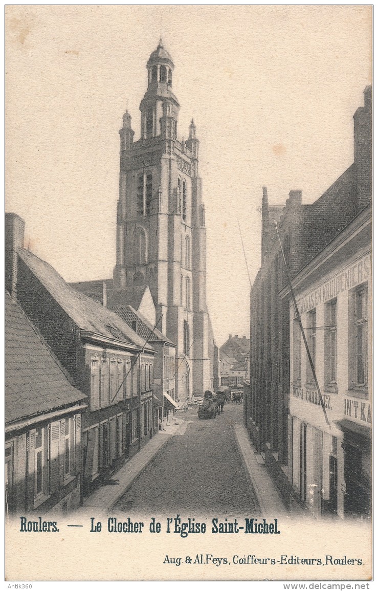 CPA BELGIQUE ROULERS Le Clocher De L'Eglise Saint-Michel - Sonstige & Ohne Zuordnung