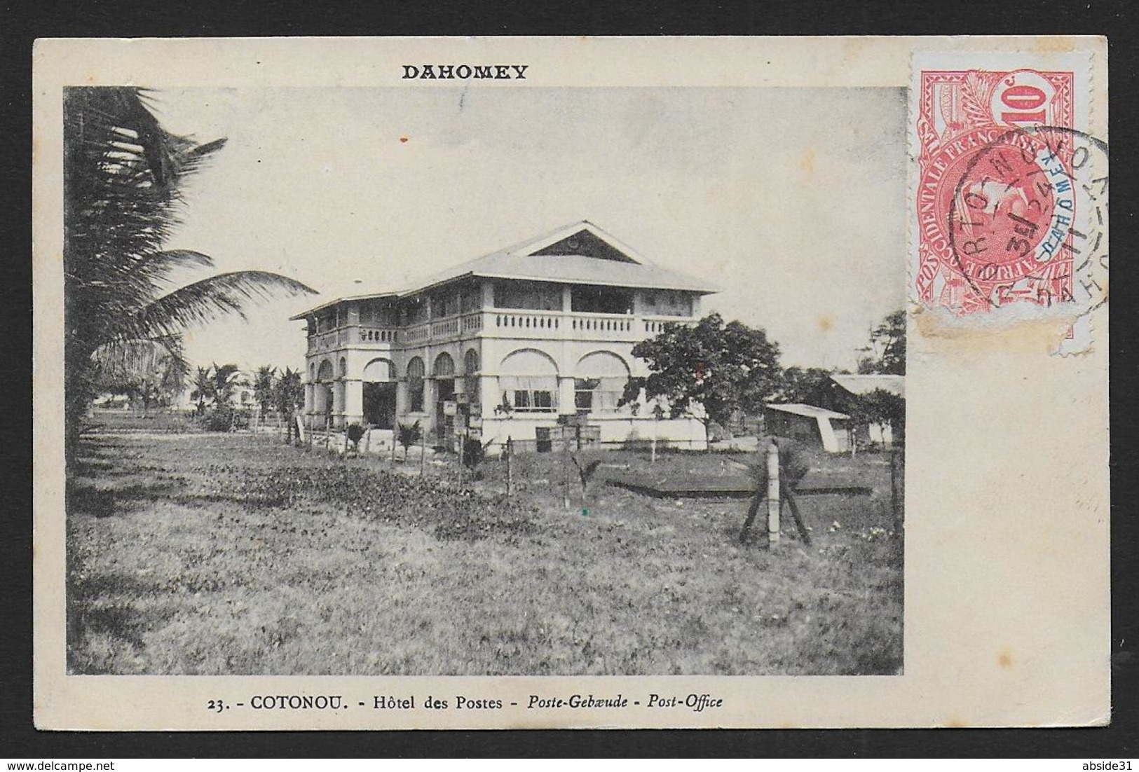 Dahomey - COTONOU - Hôtel Des Postes - Dahomey