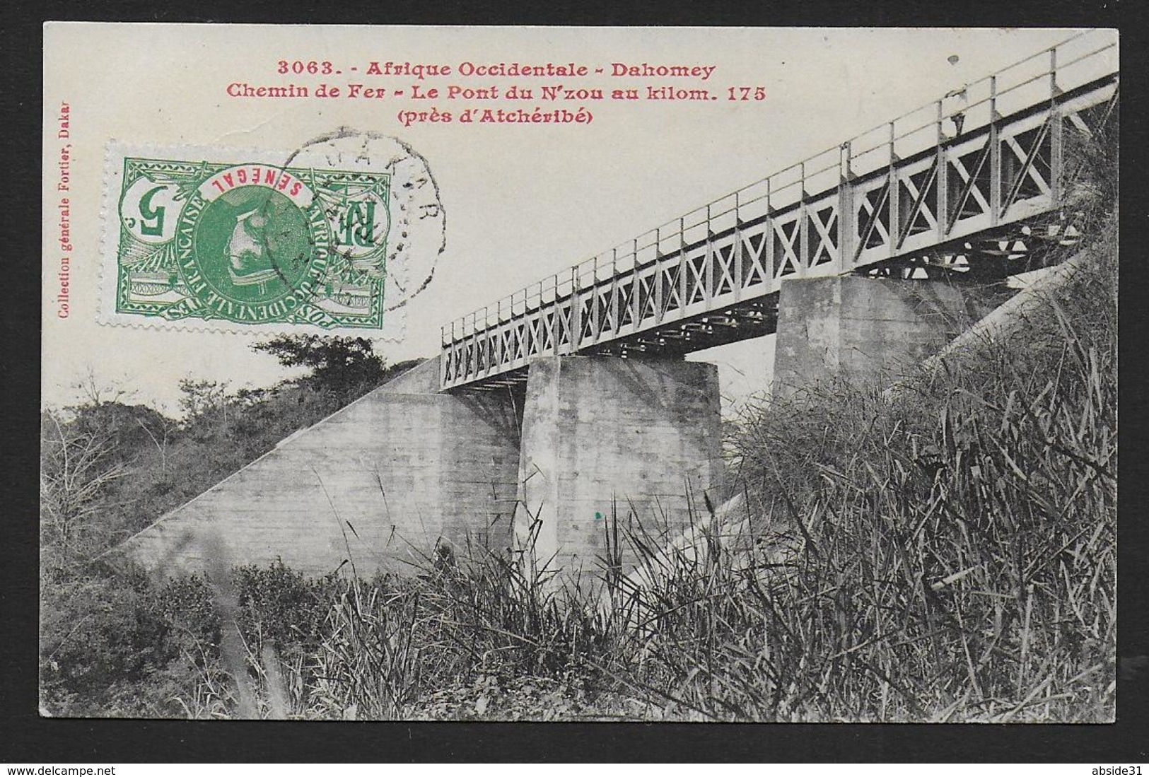 Dahomey - Chemin De Fer - Le Pont Du N' Zou Au Kilom 175 ( Près D' Atchéribé ) - Dahomey