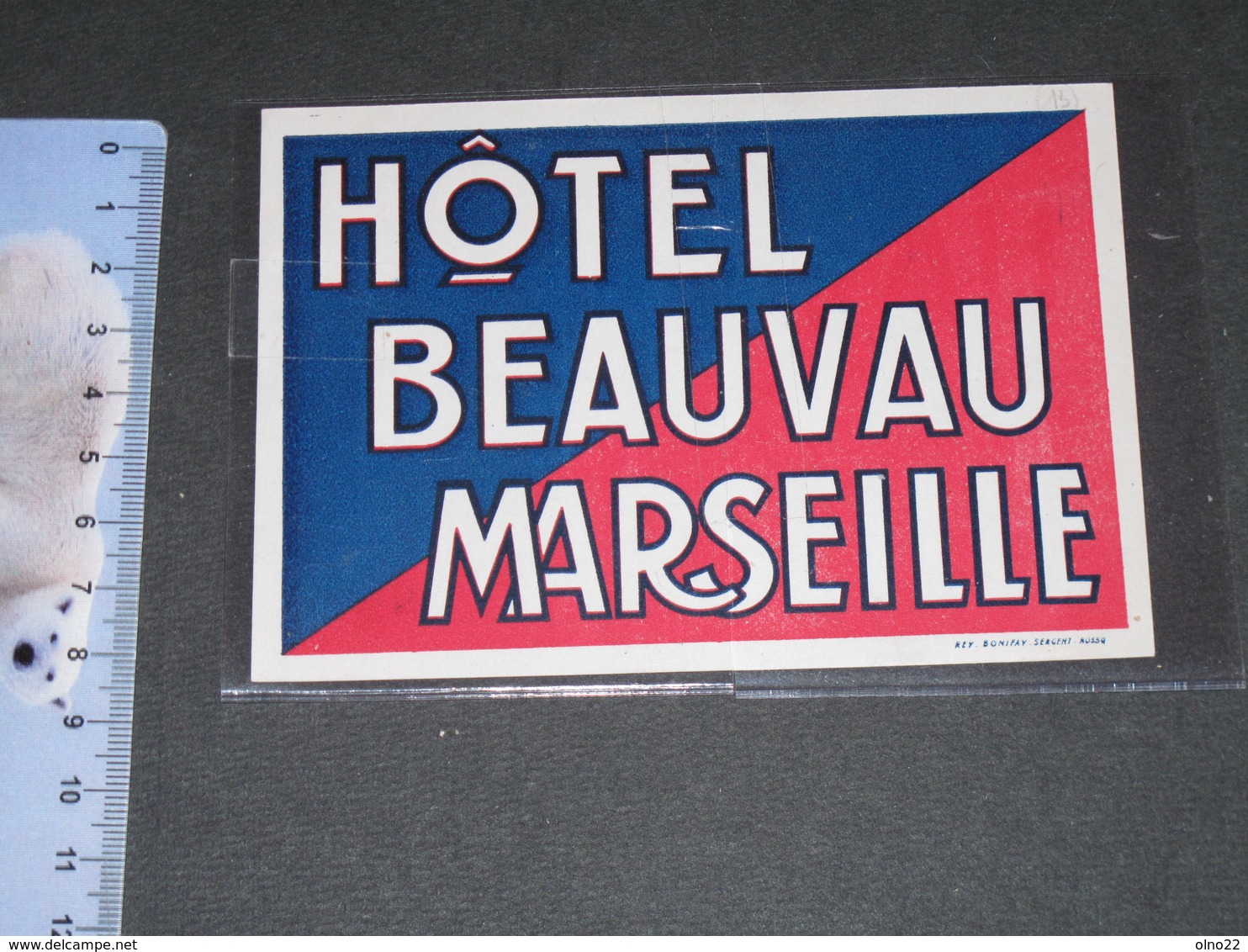 ETIQUETTE HOTEL BEAUVAN MARSEILLE - Hotel Labels