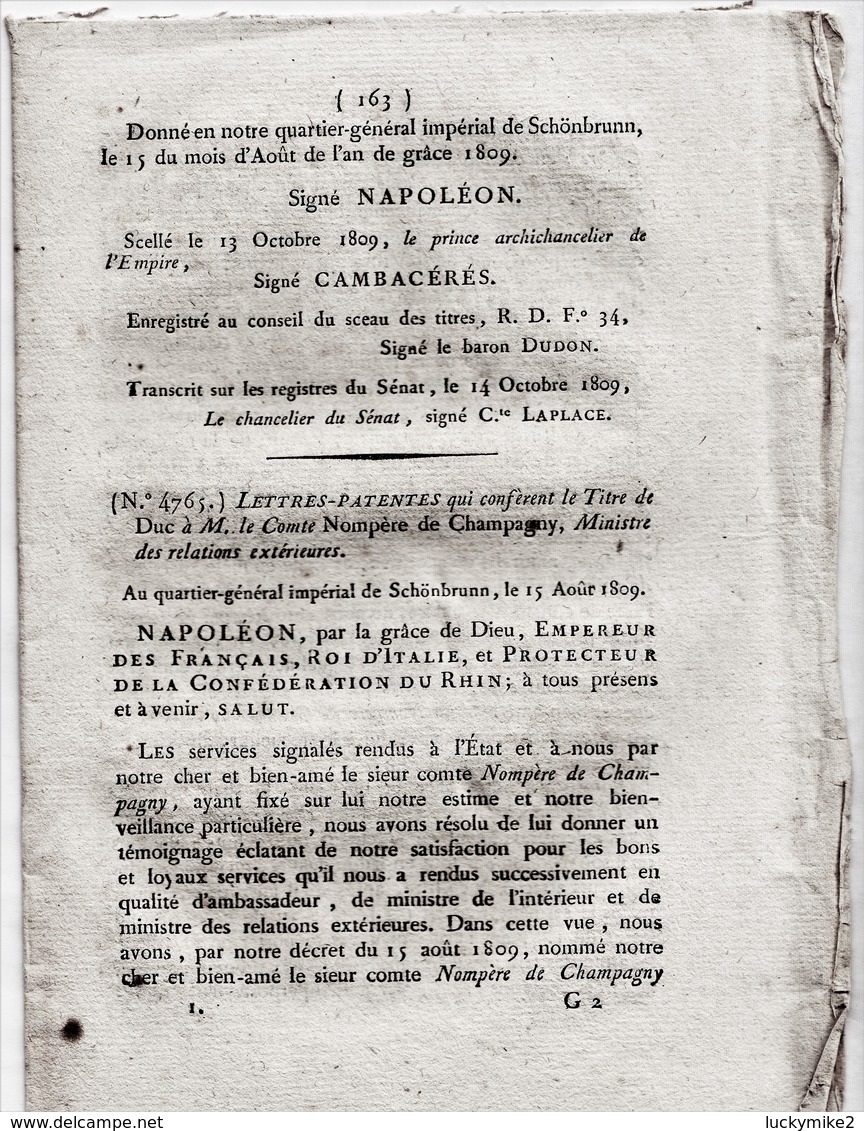 8 Page (15 Sides) Napoleonic Bulletin.  Ref 0557 - Historical Documents