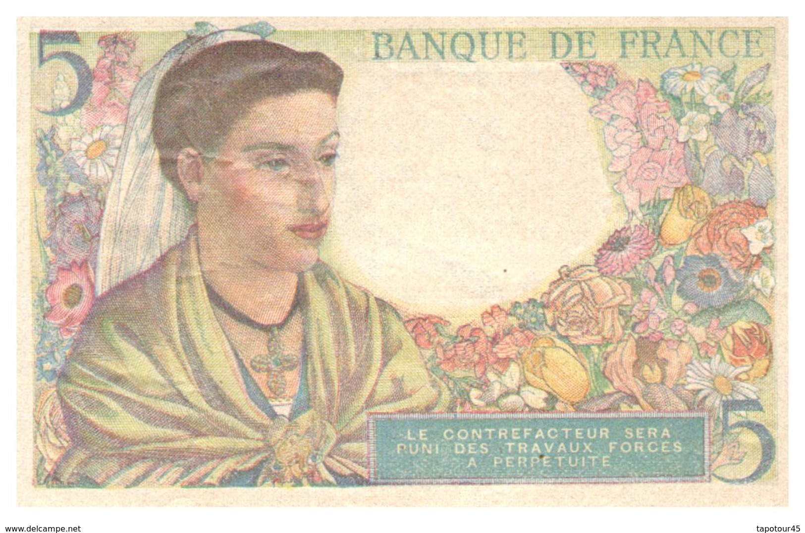 Billet > France > 5 Francs   1943    Neuf - 5 F 1943-1947 ''Berger''