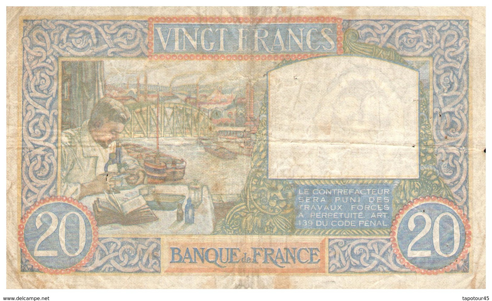 Billet > France > 20 Francs   1941 - 20 F 1939-1942 ''Science Et Travail''