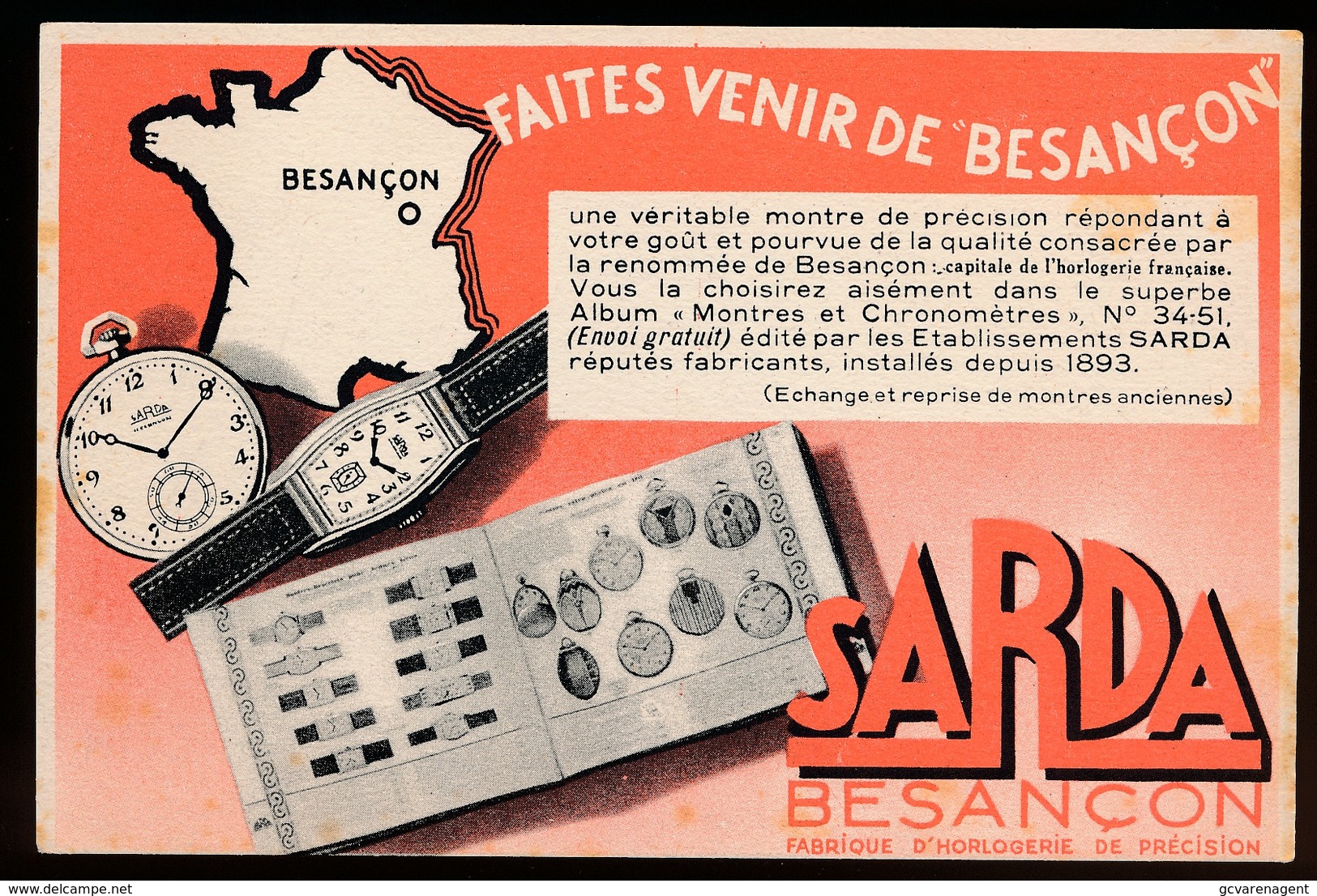 BESANCON - RECLAME SARDA - 2 SCANS - Besancon