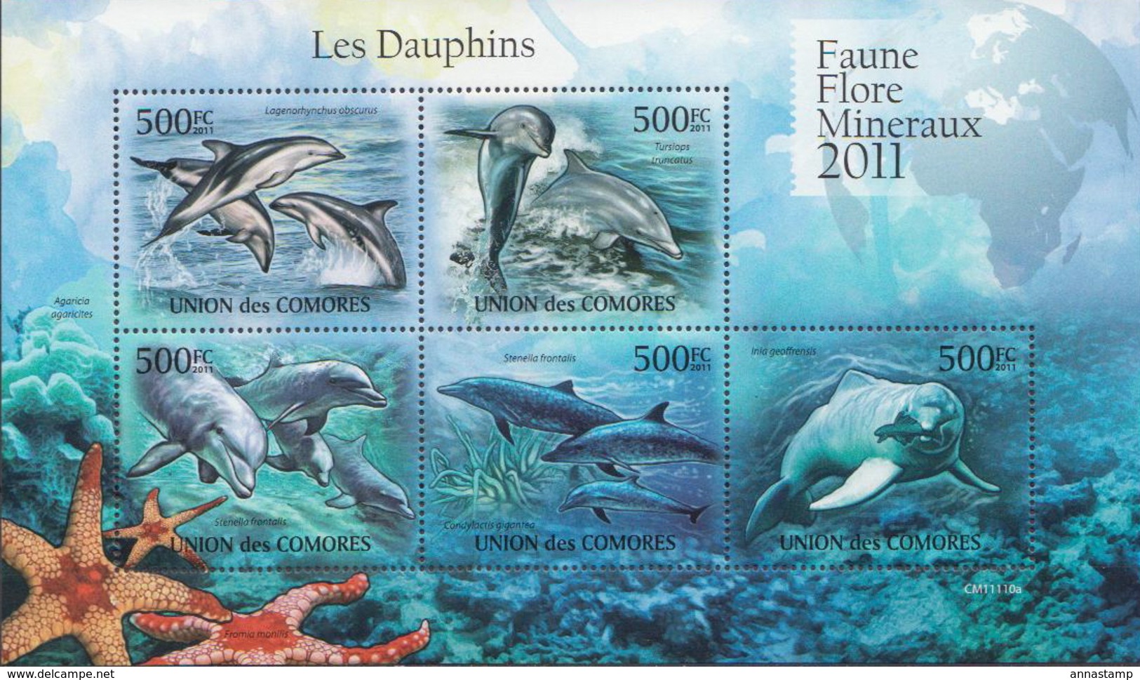 Comores MNH Dolphins Sheetlet And SS - Dolphins