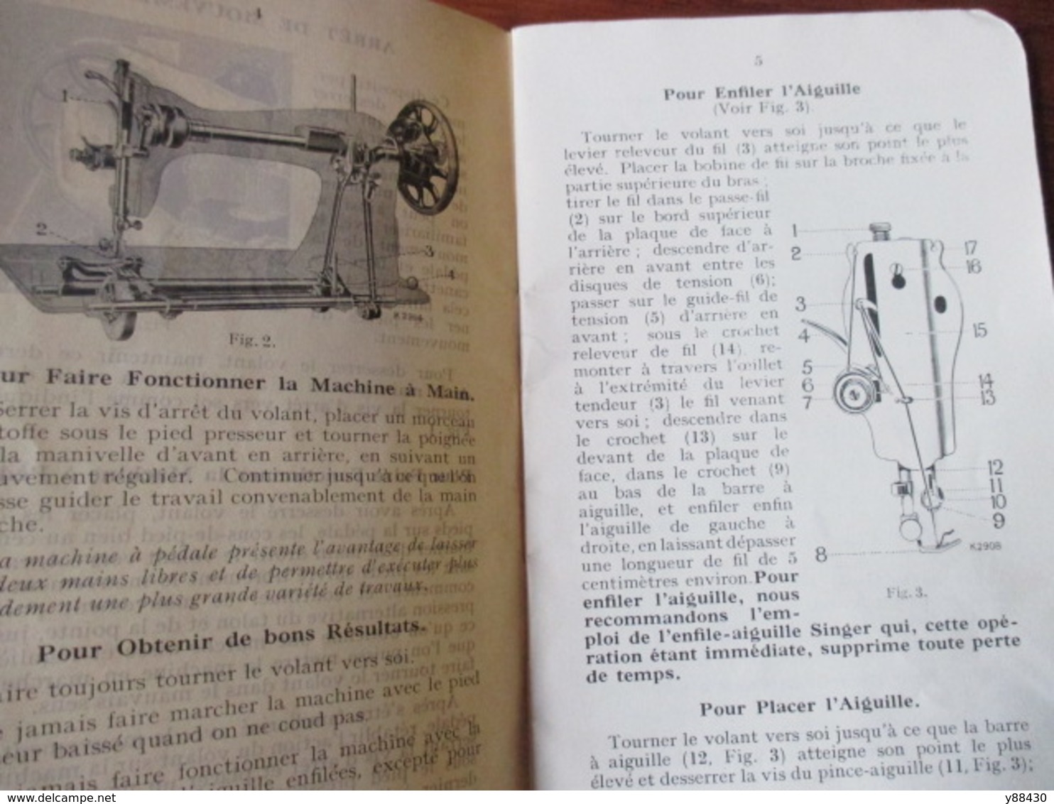 Notice  Pour Machine à Coudre SINGER - N°15K80 De 1931 - Instruction D'emploi - 34 Pages  -  Voir Les 13 Photos - Maschinen