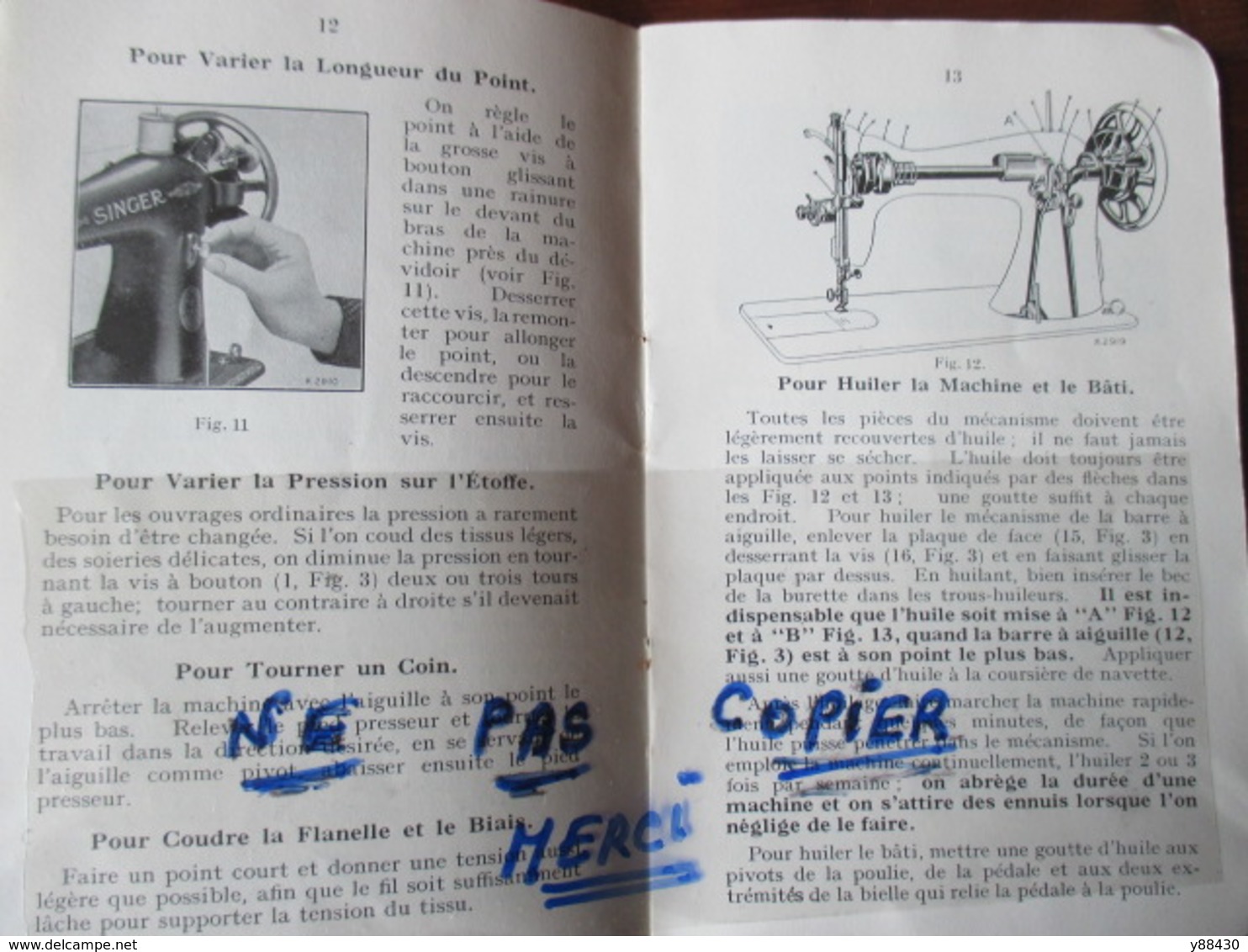 Notice  pour Machine à Coudre SINGER - N°15K80 de 1931 - Instruction d'emploi - 34 pages  -  voir les 13 photos