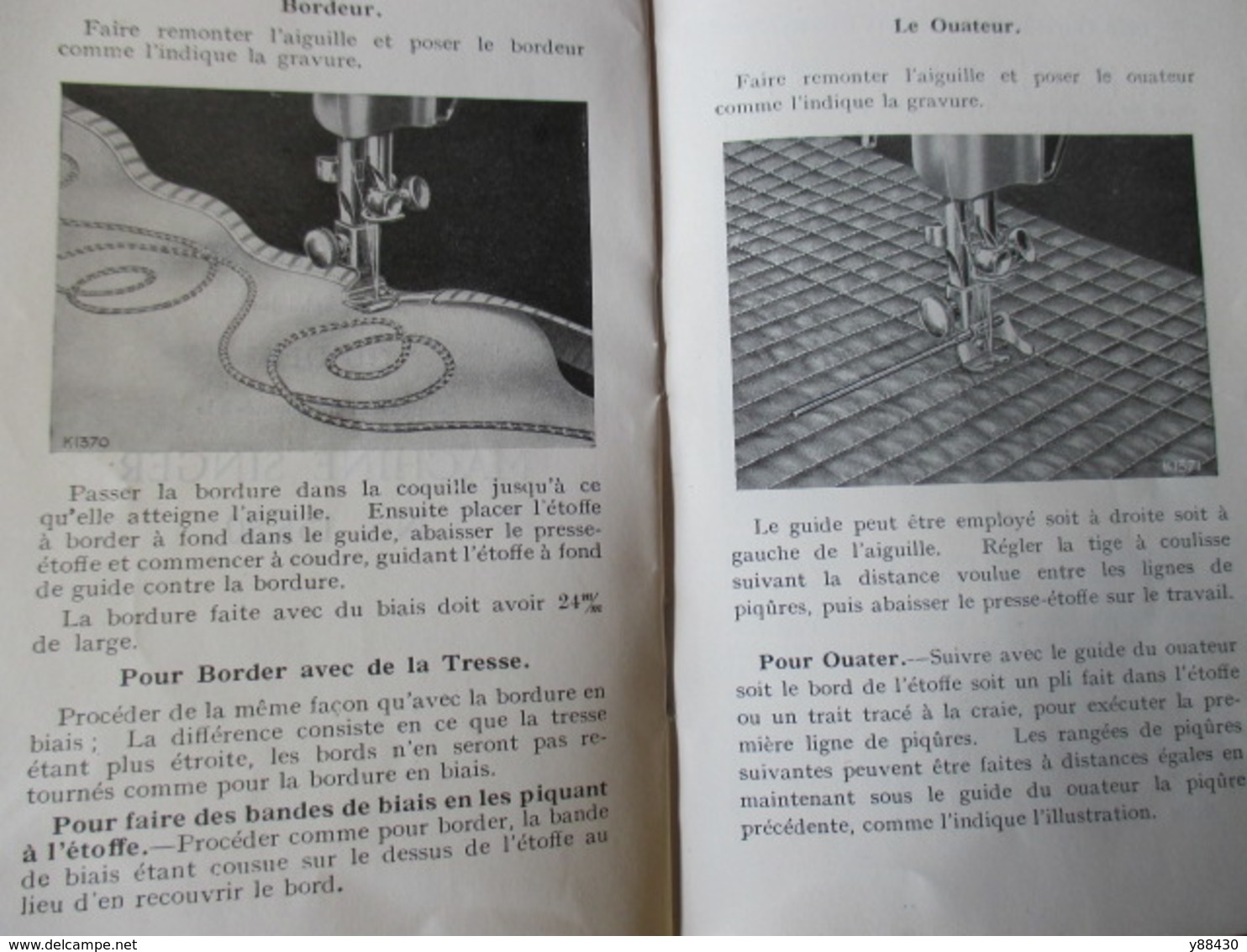 Notice  pour Machine à Coudre SINGER - N°15K80 de 1931 - Instruction d'emploi - 34 pages  -  voir les 13 photos