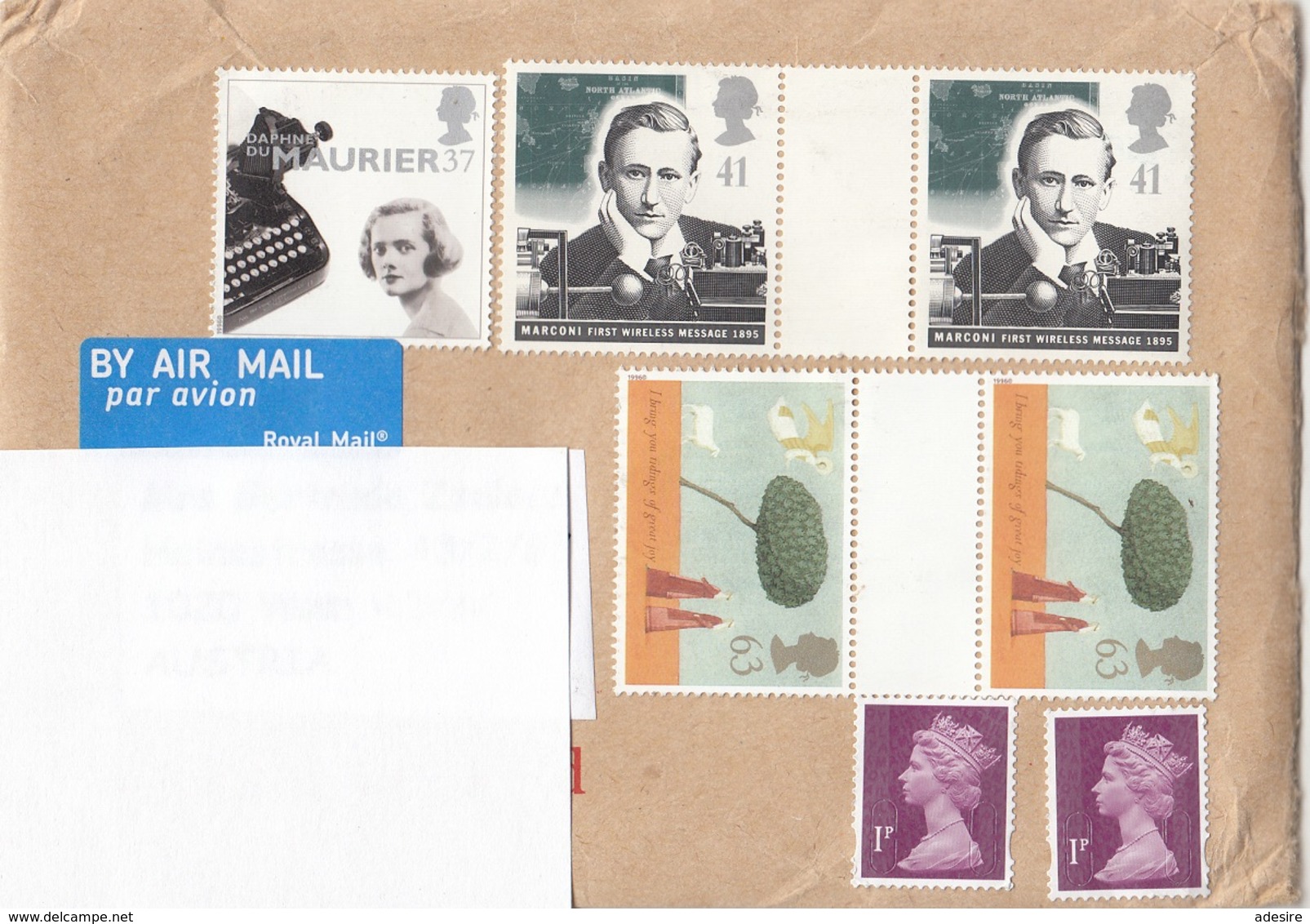 7 Fach MIF Auf ENGLAND Brief Nach Wien (kompletter Brief, Auf Scan Abgedeckte Adressen) - Interi Postali