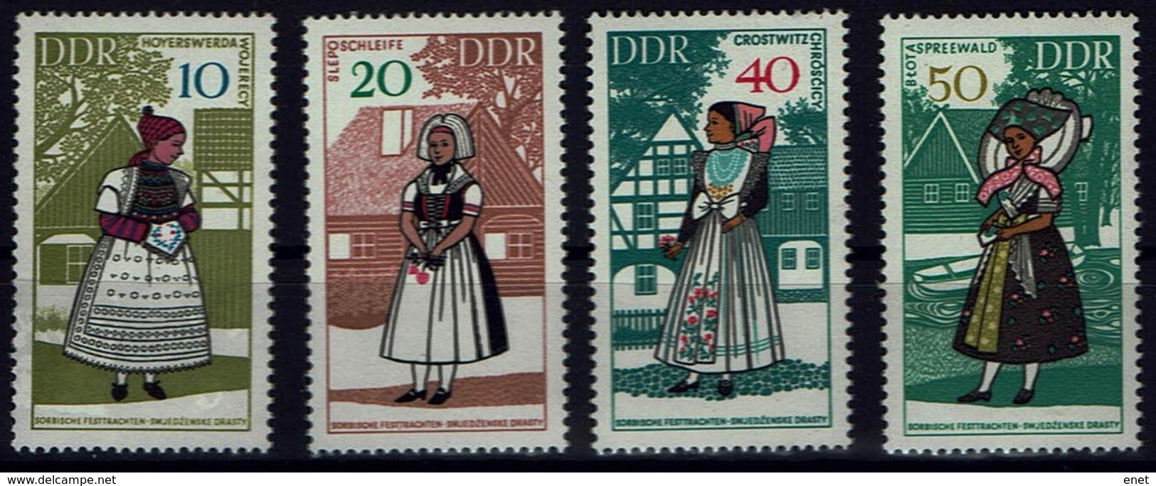 DDR 1968 - Trachten - MiNr 1353-1356 - Kostüme