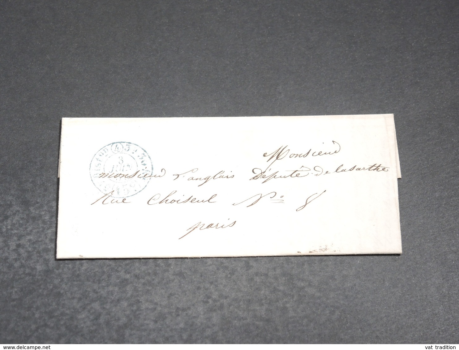 FRANCE - Lettre De Paris Pour Paris En 1853 - L 20364 - 1849-1876: Période Classique