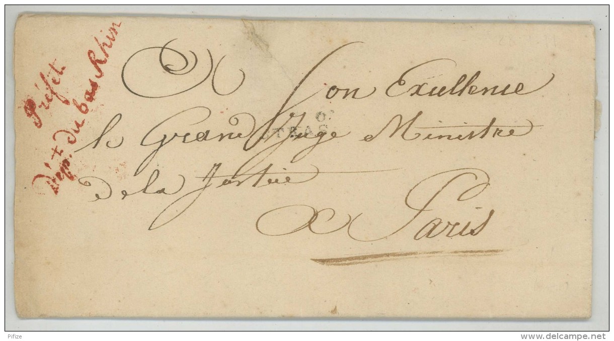 Préfet Du Département Du Bas-Rhin / LàC 1811 Adrien De Lezay-Marnésia Pour Duc De Massa Ministre De La Justice ? - 1801-1848: Précurseurs XIX