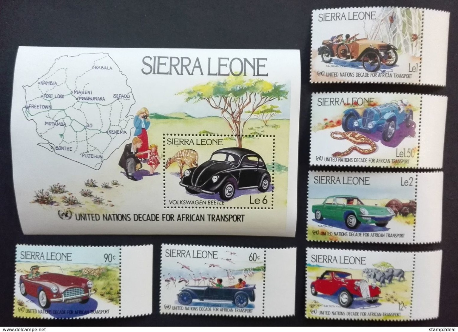 Sierra Leone 1984** Mi.752-57,bl.23 Cars MNH [21;36] - Voitures