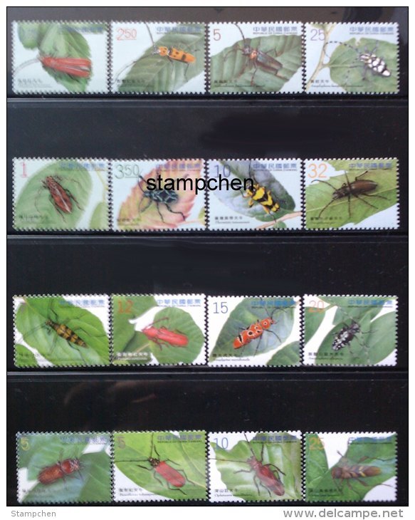 Taiwan 2010-13 Complete Series Of Long-horned Beetles Stamps (I - IV) Beetle Insect Fauna - Unused Stamps